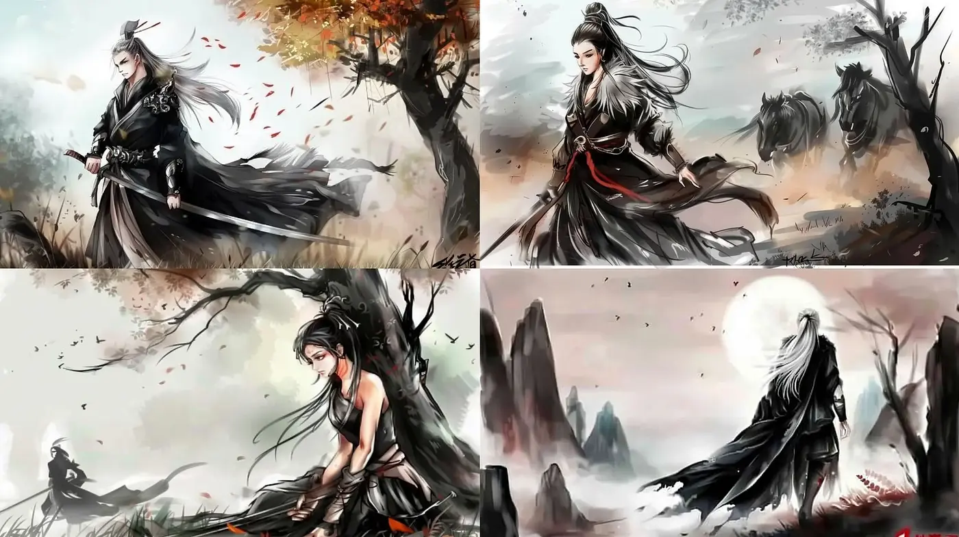 Ethereal Brushstrokes of Eastern Fantasia - Midjourney sref style
