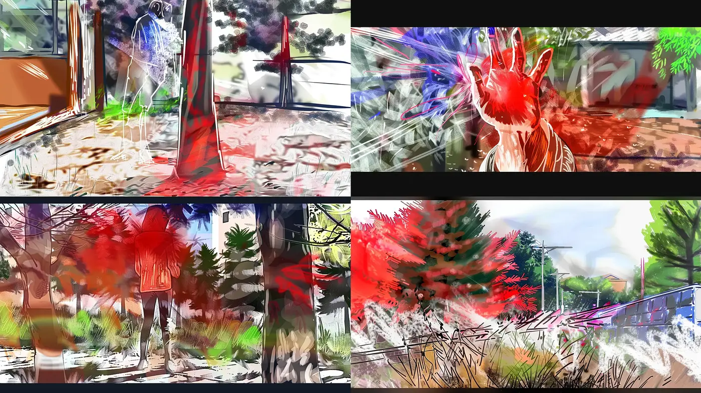 Abstract Expressionist Brushwork with Digital Impasto Stylings - Midjourney sref style
