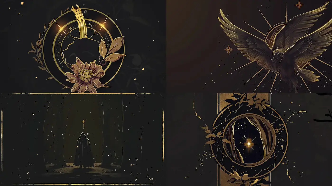 Intricate and Ethereal Designs with a Darkly Mystical Aura - Midjourney sref style