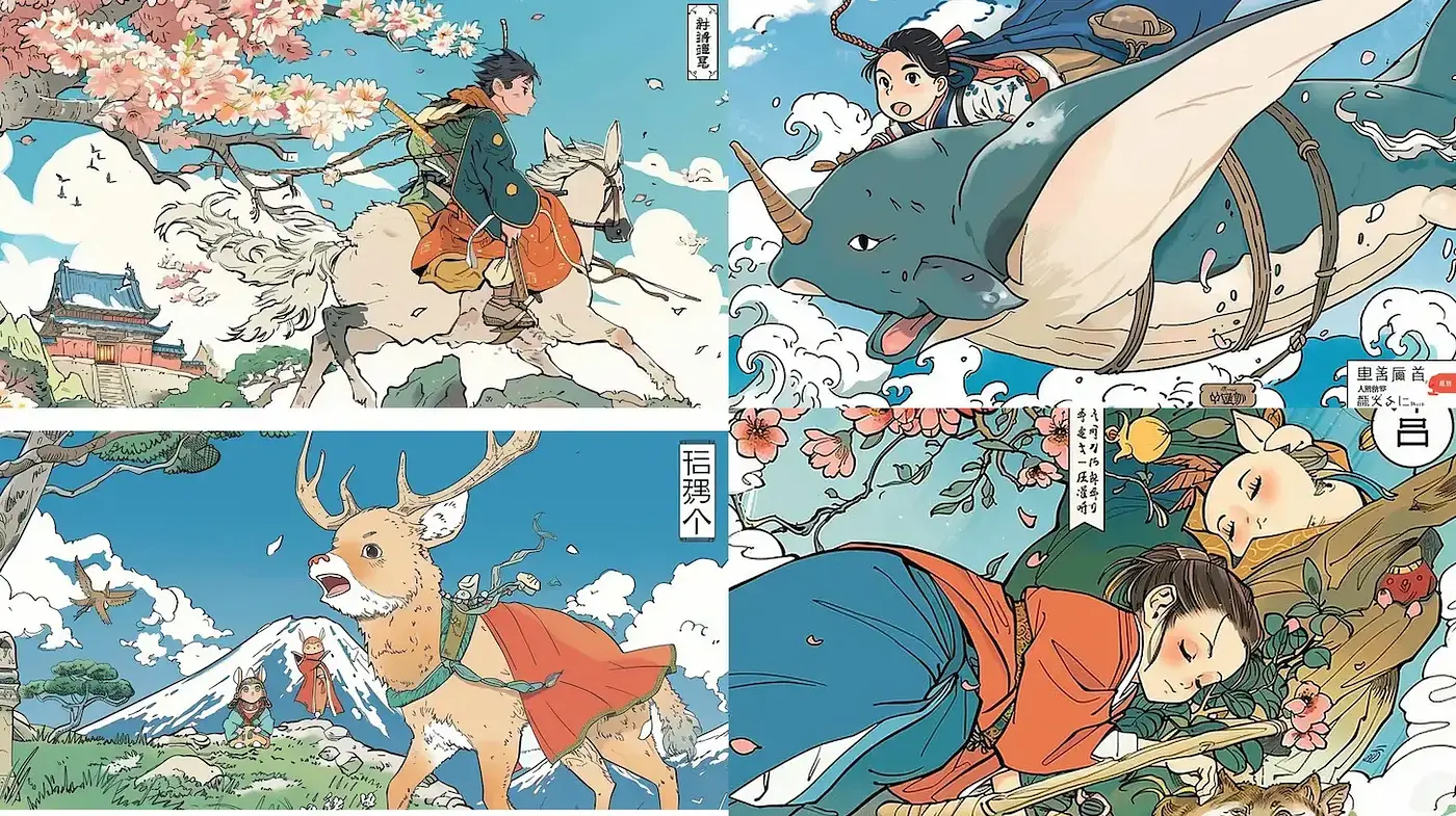 Whimsical and Vivid Storytelling with Japanese Influences - Midjourney sref style