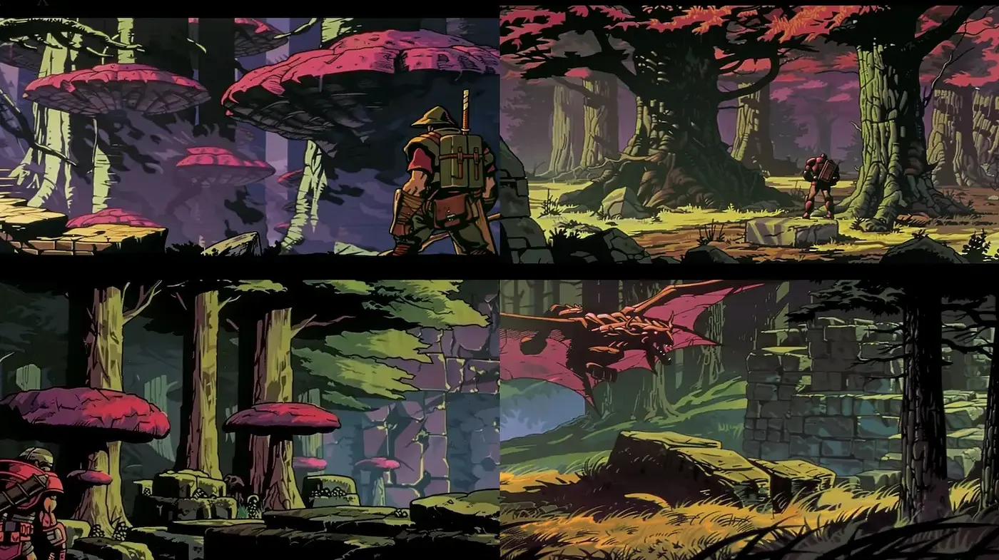 Whimsical Fantasy with Rich Textures and Bold Colors - Midjourney sref style