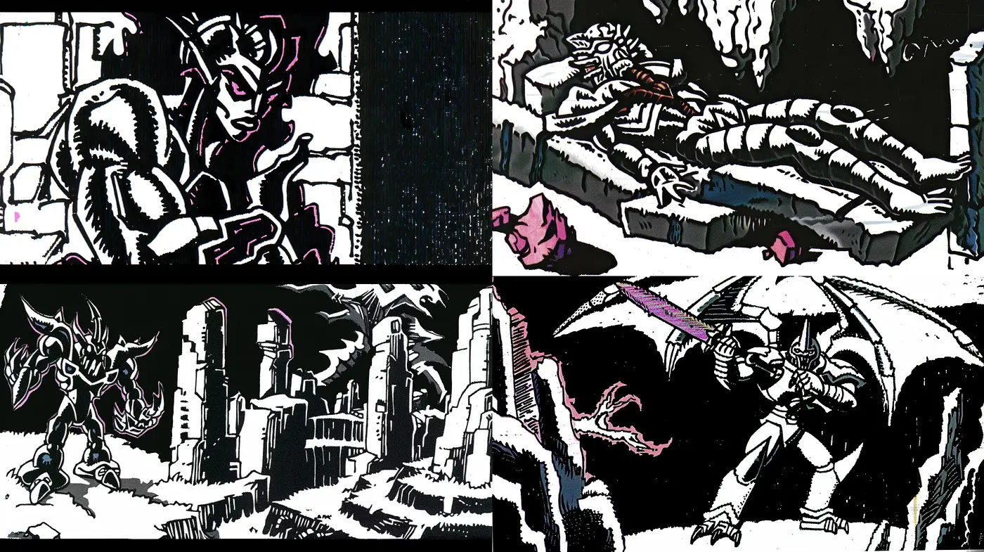 Monochromatic Gothic Fantasy with a Graphic Novel Flair - Midjourney sref style