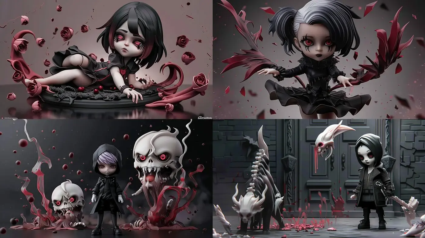 Gothic Elegance with Surreal Overtones - Midjourney sref style