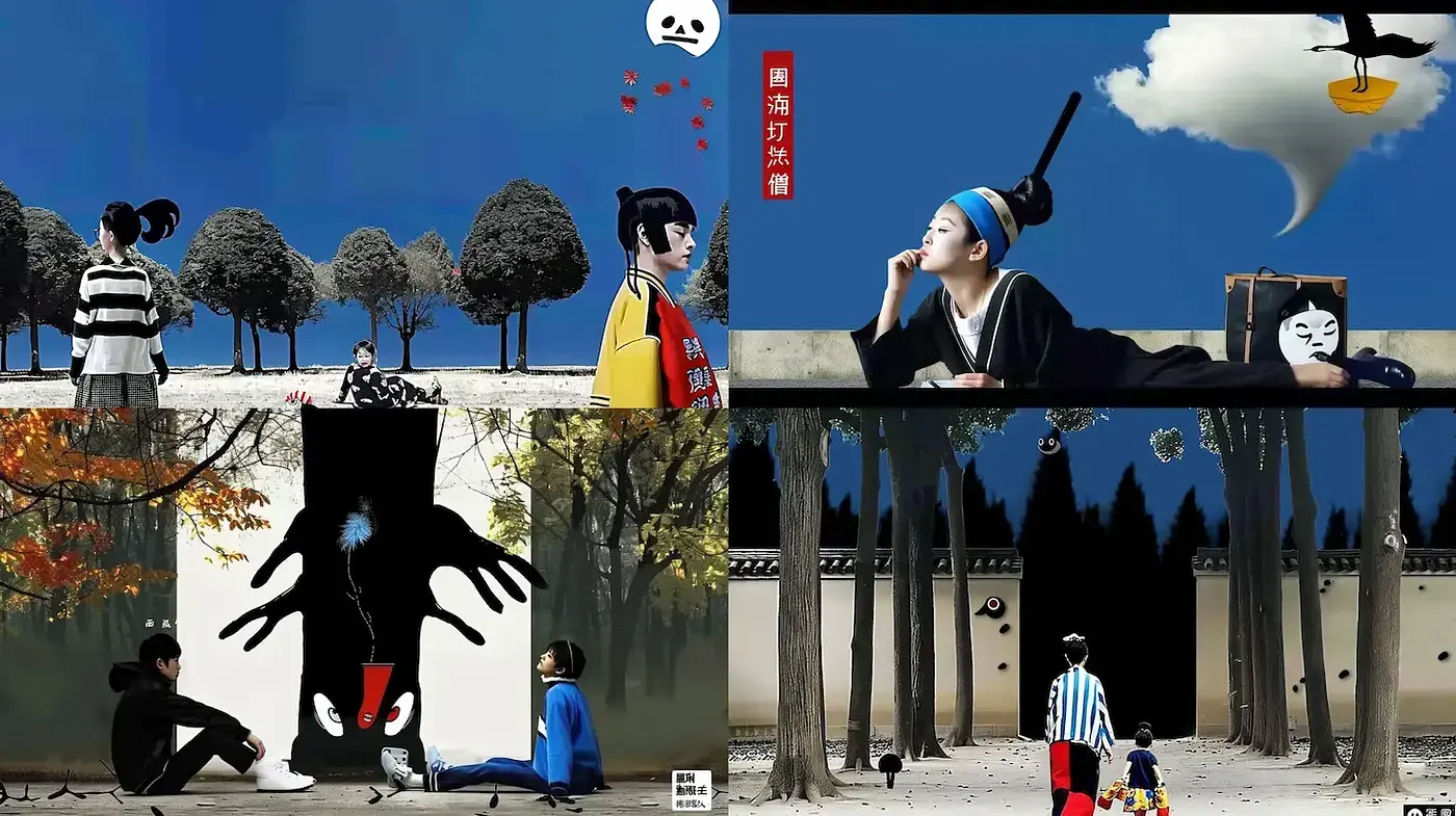 Stylized Surreal Cinematography with a Hint of Asian Aesthetics - Midjourney sref style