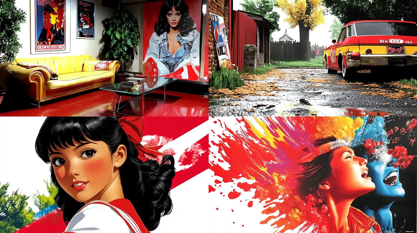 Vibrant Retro Fusion with Pop Art and Anime Characteristics - Midjourney sref style