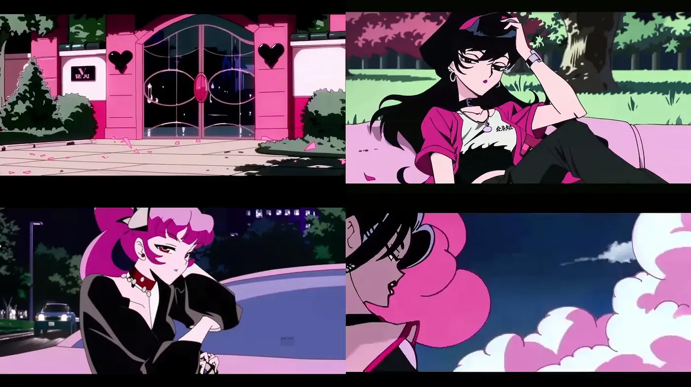 Vibrant and Stylish Anime-Inspired Aesthetic with a Modern Twists - Midjourney sref style