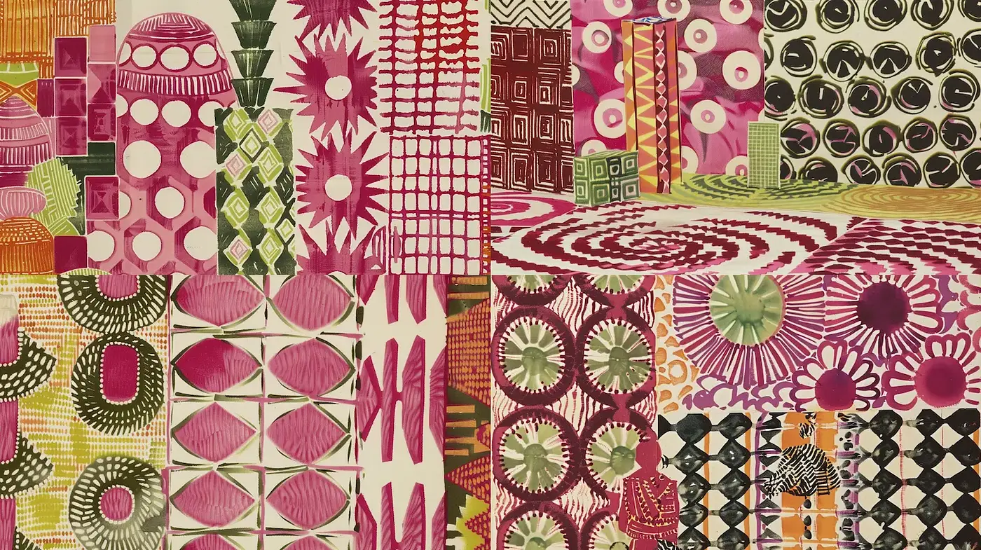 Vibrant Geometric Patterns with a Whimsical Flair - Midjourney sref style