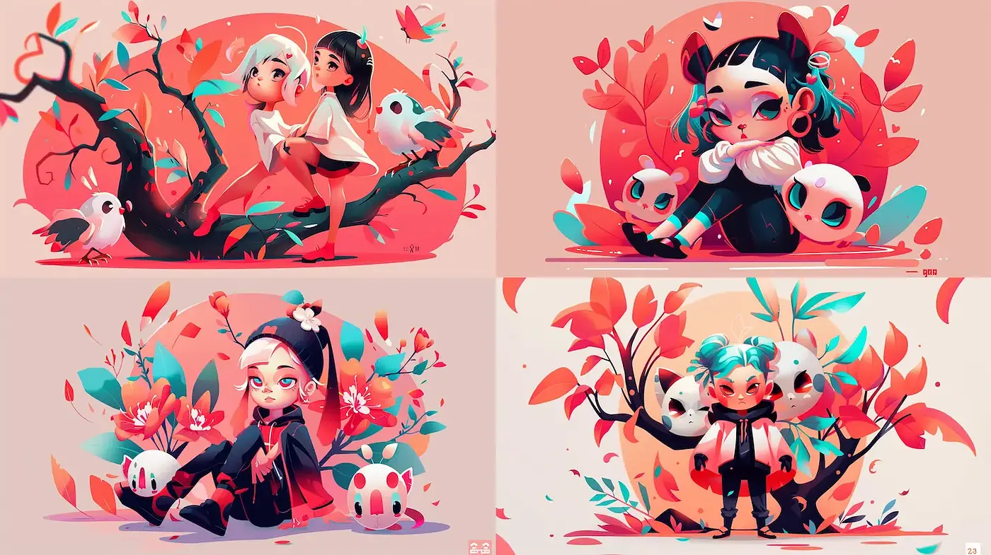 Whimsical and Playful Style with a Touch of Fantasy - Midjourney sref style