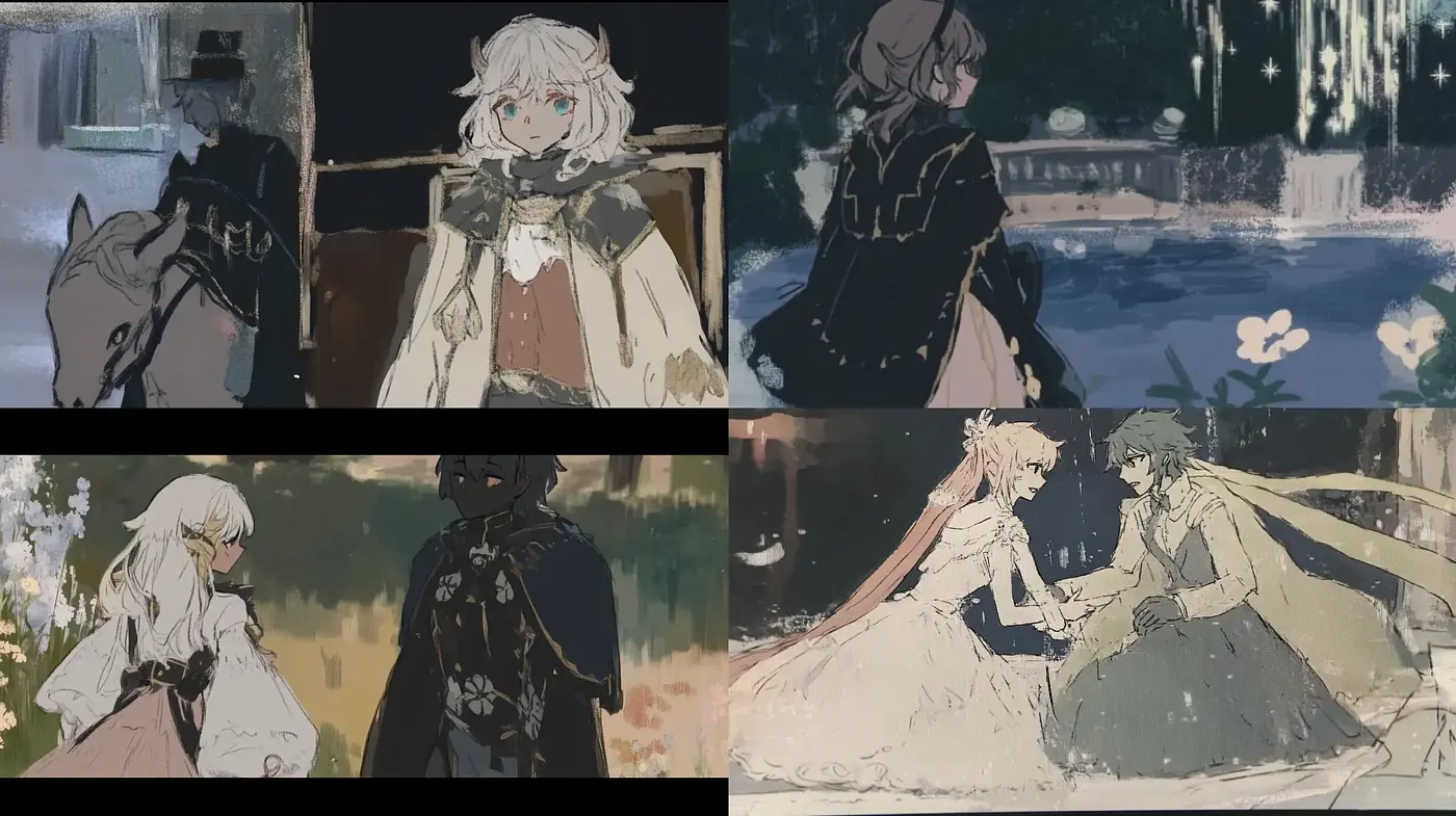 Ephemeral Brushwork Meets Romantic Melancholia - Midjourney sref style