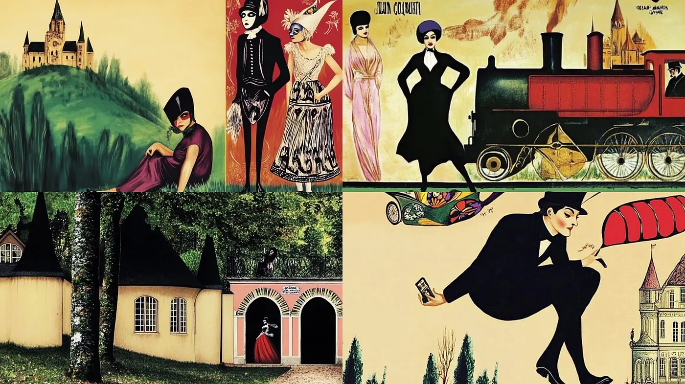 Whimsical and Stylized Art with a Retro Flair - Midjourney sref style