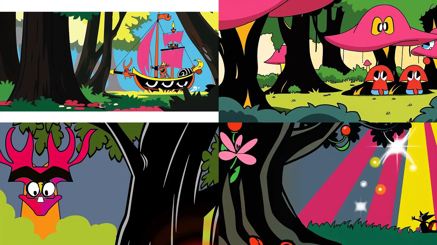 Eclectic Pop Artistry with Vibrant Cartoon Essence - Midjourney sref style