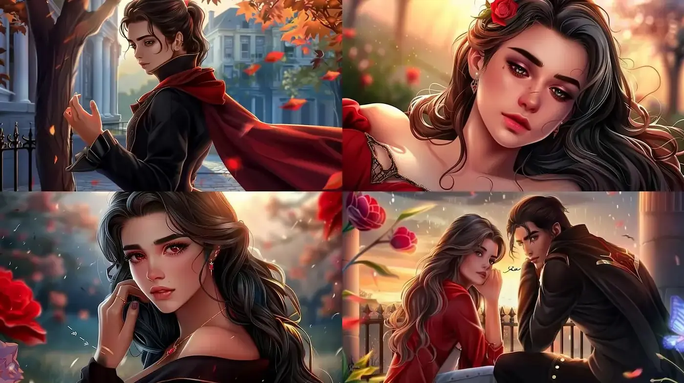 Romantic and Dramatic Illustrations with a Modern Fantasy Aesthetic - Midjourney sref style