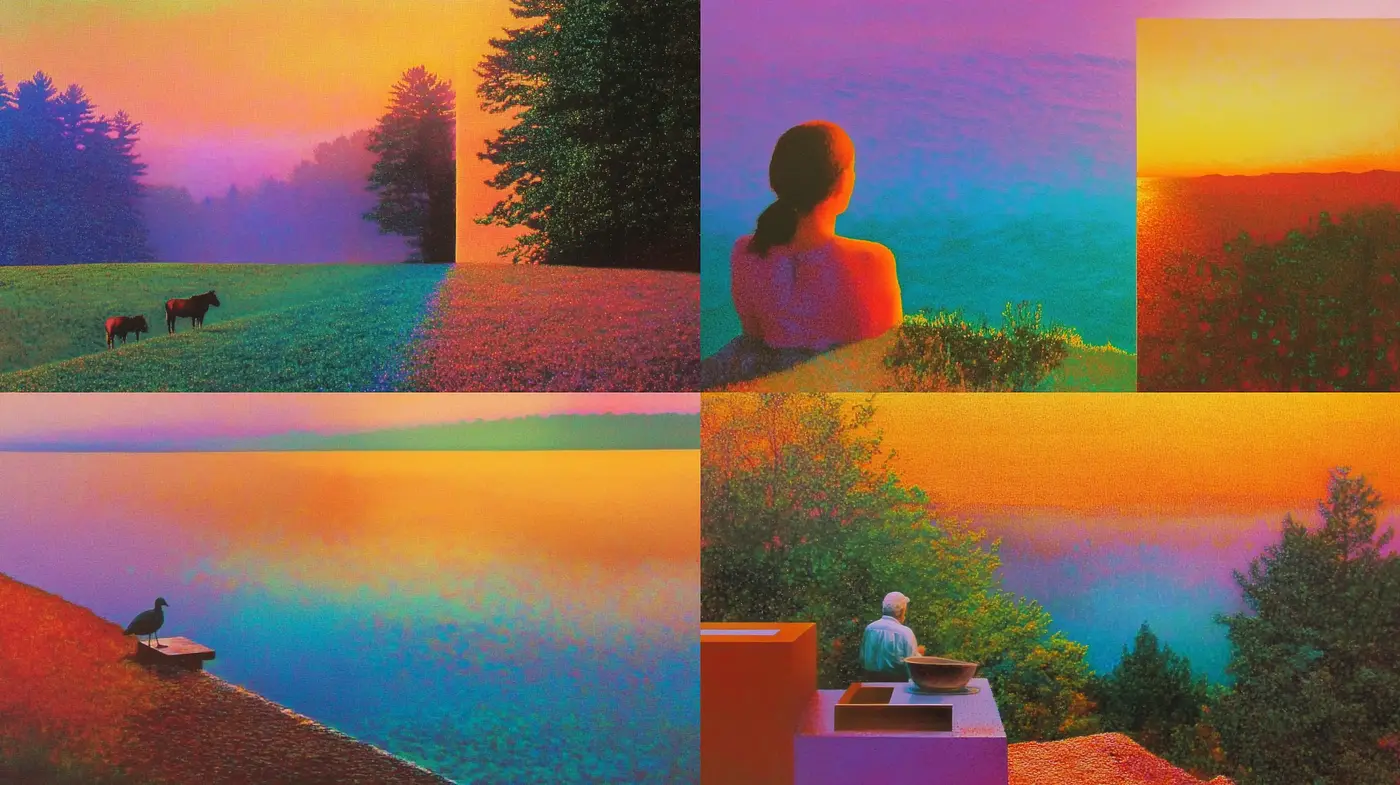 Luminous Twilight Hues: A Homage to Serene Impressionist Vistas - Midjourney sref style