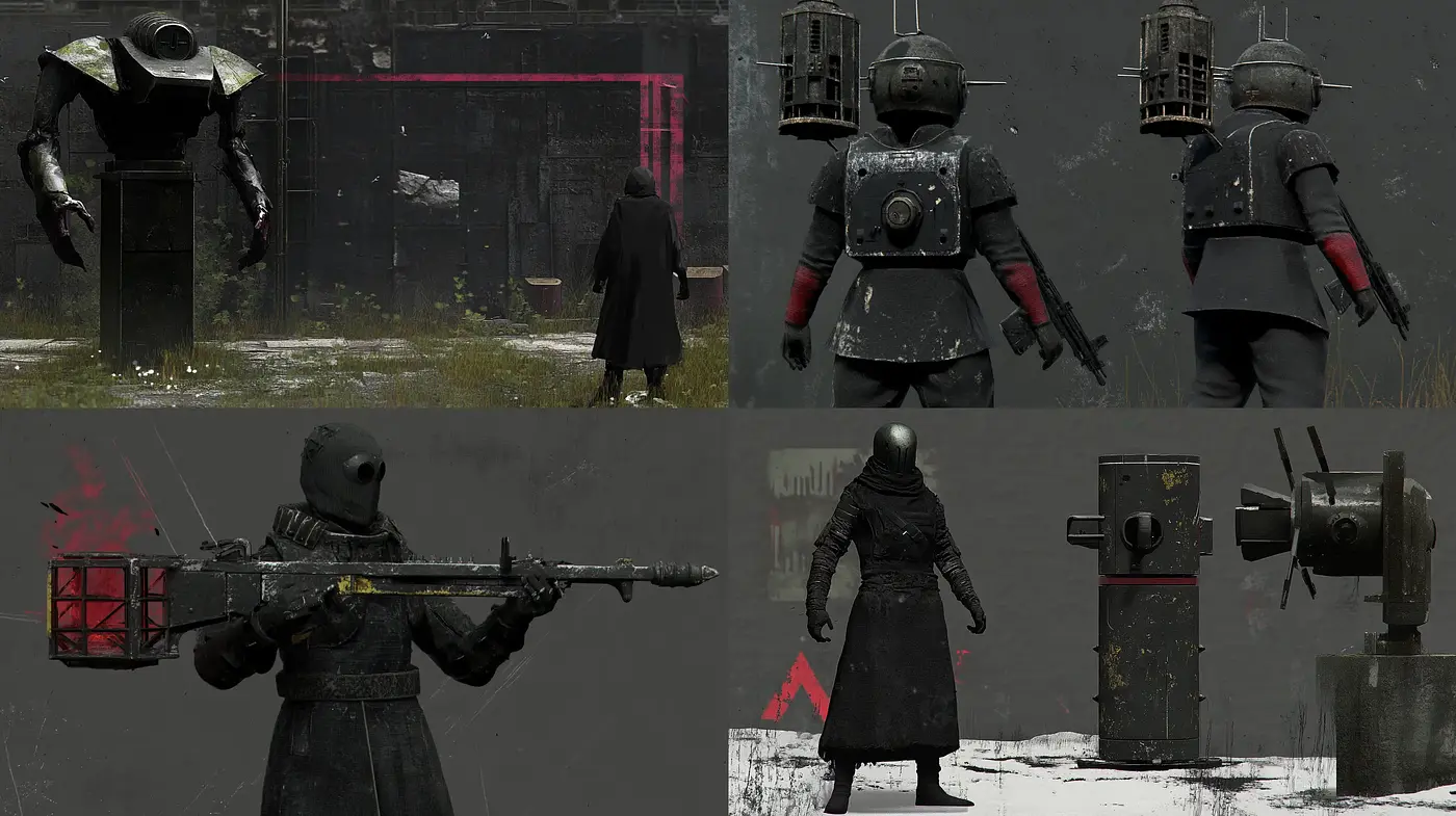 Dystopian Mechanized Warfare: Homogeneity and Desolation - Midjourney sref style