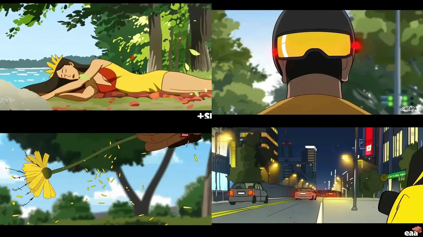 Vibrant and Dynamic Contemporary Digital Illustrations with a Cinematic Flair - Midjourney sref style