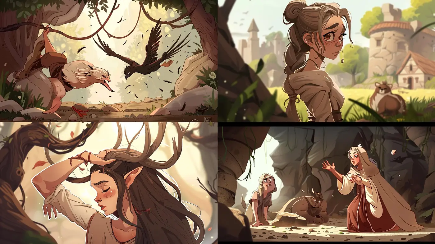Enchanted Woodland Tales: A Whimsical Exploration in Sepia Tones - Midjourney sref style