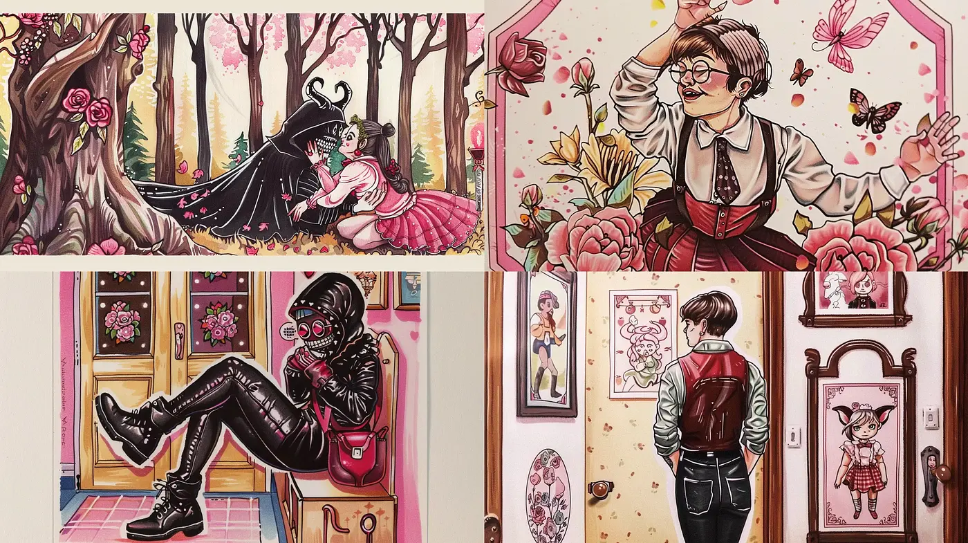 Harmonious Storybook Illustration with a Touch of Whimsy and Nostalgia - Midjourney sref style