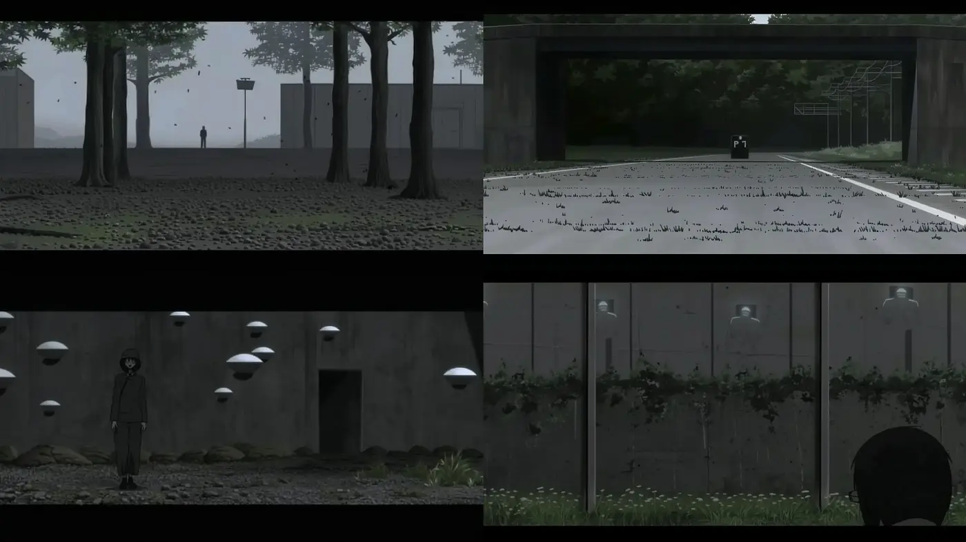 Monochromatic Melancholy: A Study in Grayscale Ambiance - Midjourney sref style