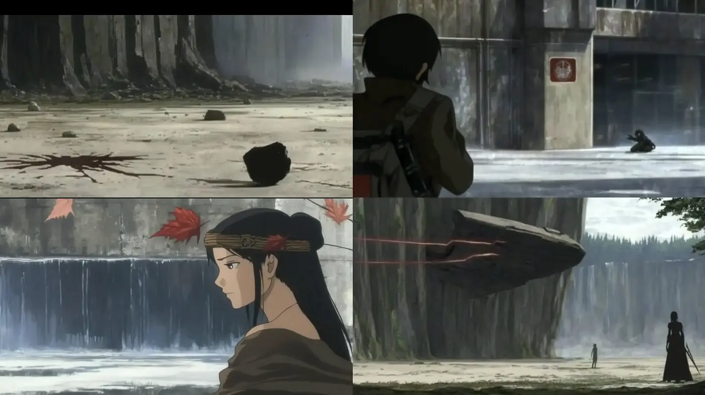 Post-apocalyptic Anime Dreamscape with Muted Tones and Cinematic Shading - Midjourney sref style