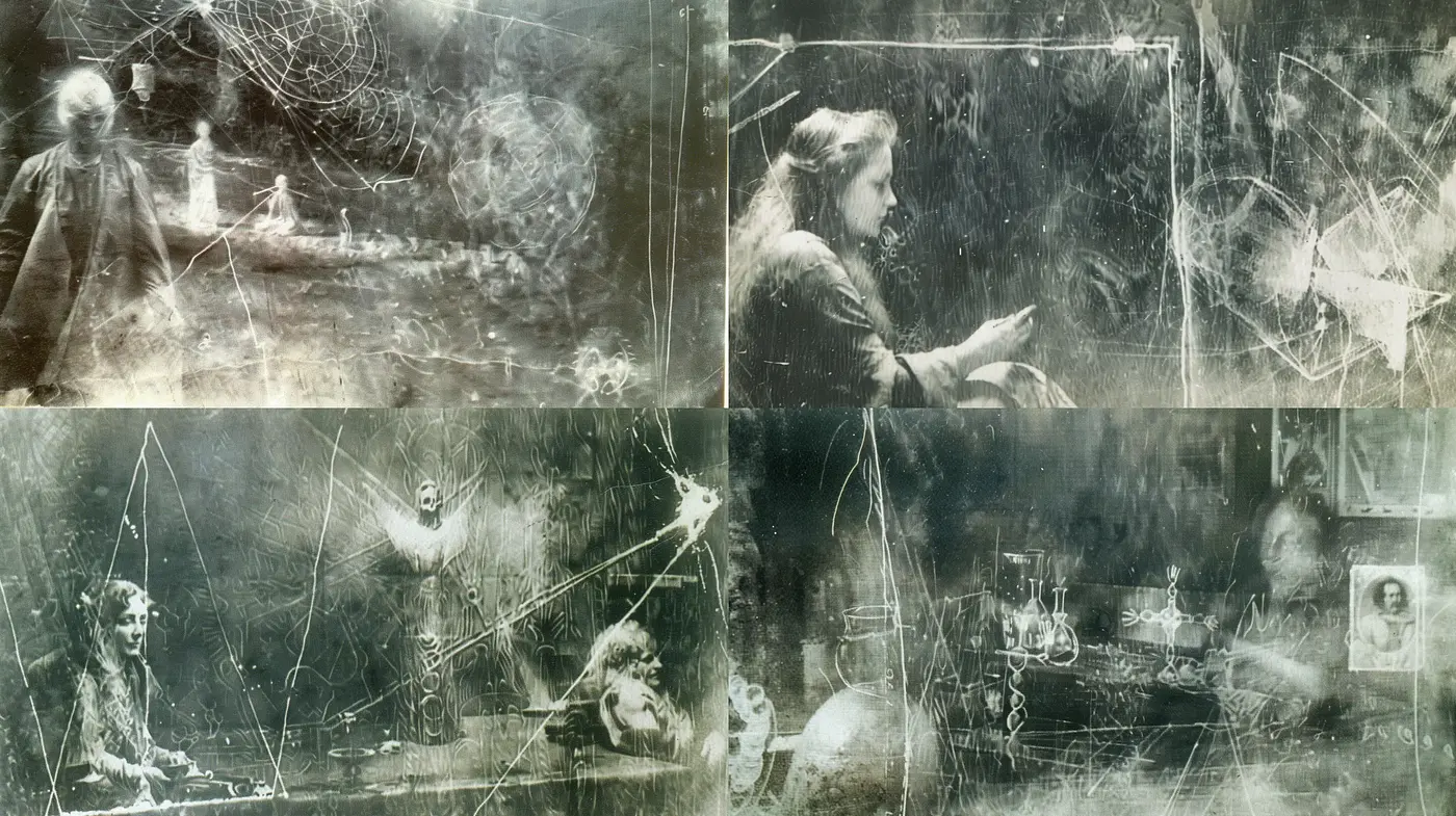 Ethereal Echoes of a Monochromatic Dreamscape - Midjourney sref style