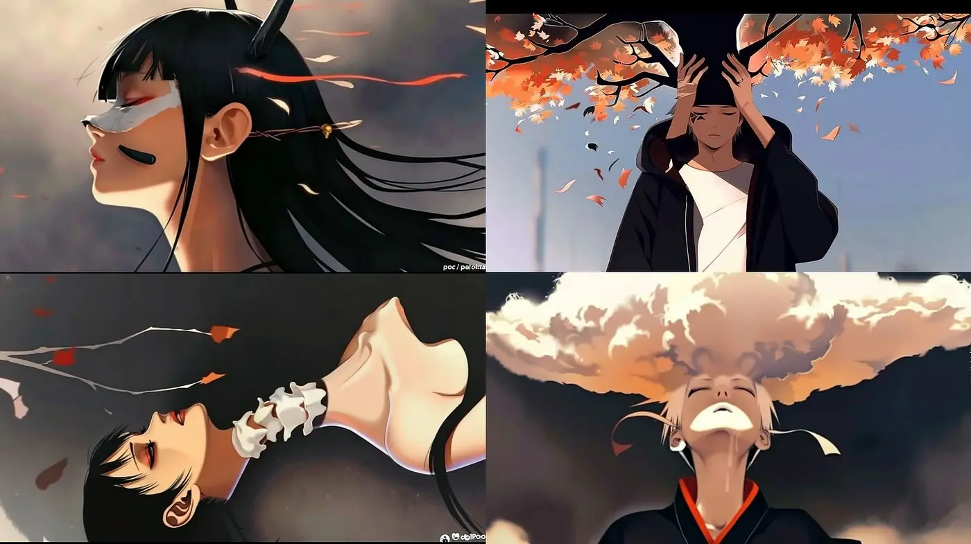 Ephemeral Autumn Dreams in Abstract Anime Essence - Midjourney sref style