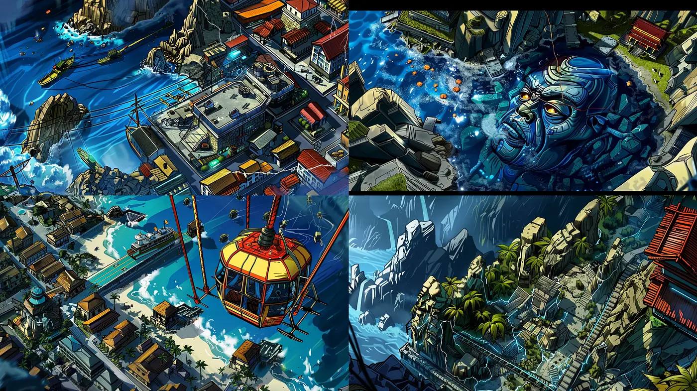 Dynamic Comic-Book Illustration with Vibrant Contrast and Energetic Line Art - Midjourney sref style