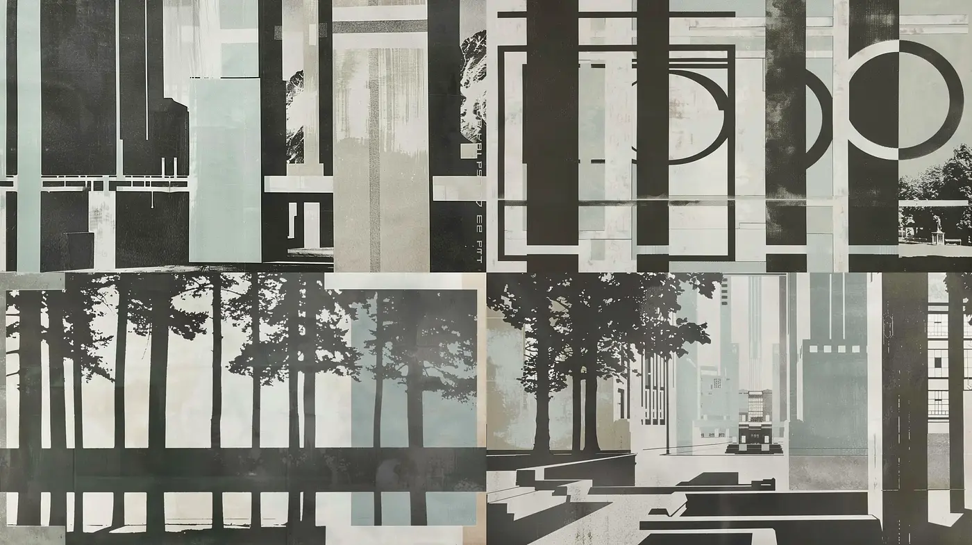 Monochromatic Modernist Architectural Impressions - Midjourney sref style