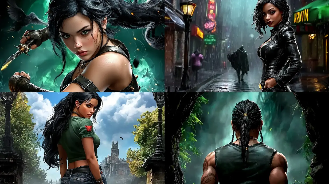 Moody Cinematic Realism with a Stylized Graphic Novel Flair - Midjourney sref style