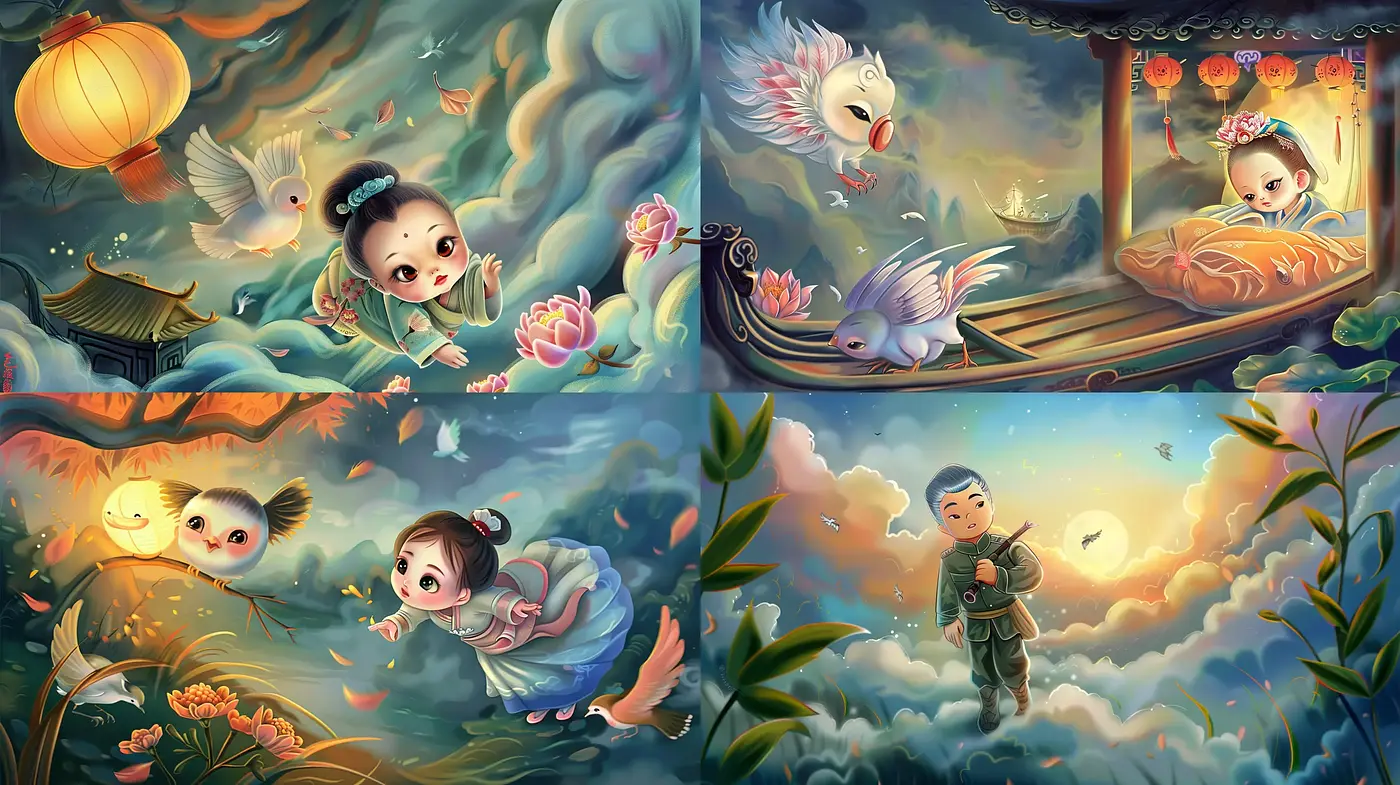 Enchanted Twilight Visions: A Dreamy Journey Through Whimsical Imagery - Midjourney sref style