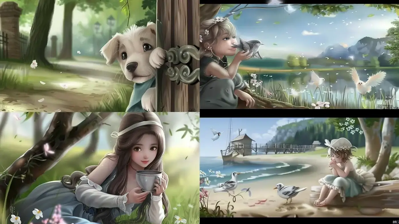 Charming and Whimsical Illustrations with a Touch of Nature - Midjourney sref style