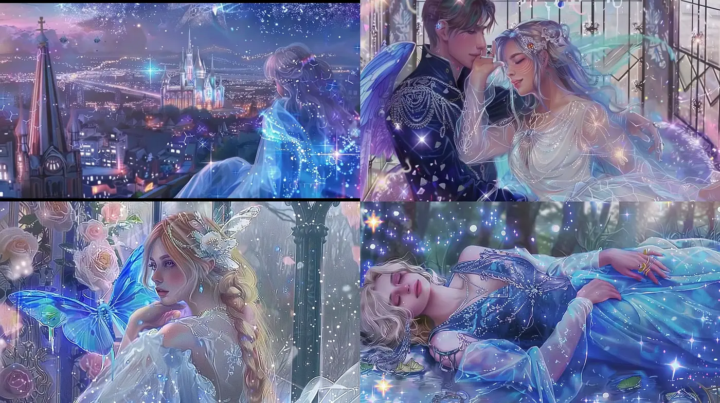Ethereal Midnight Dreamscape in Luminous Hues - Midjourney sref style