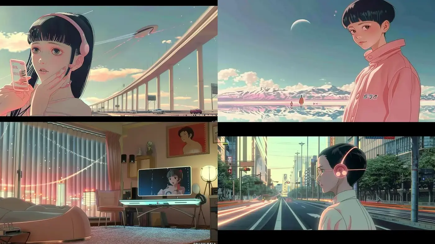 Futuristic and Dreamy Aesthetic with a Soft Glow - Midjourney sref style