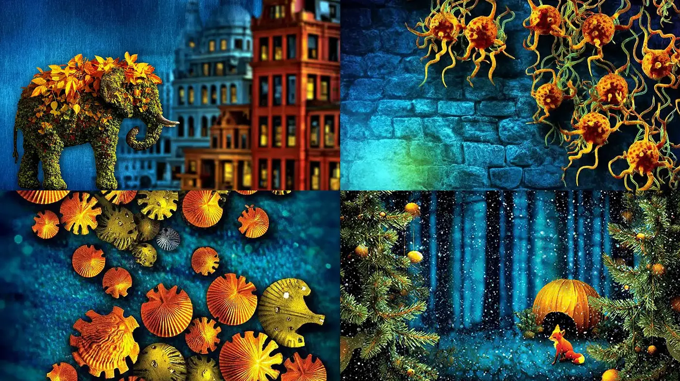 Vibrant and Whimsical Textures in an Enchanted World - Midjourney sref style