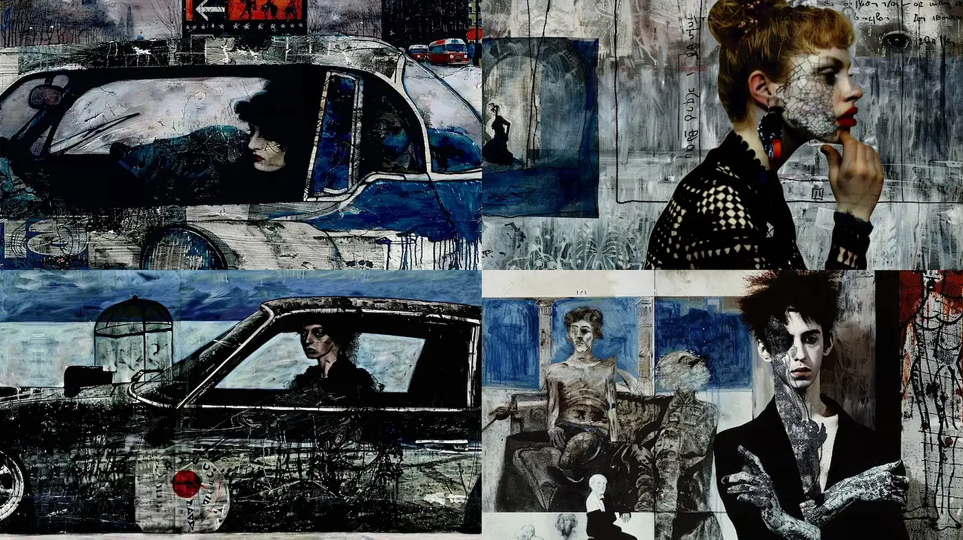 Emotionally Charged Artistic Renderings with a Gritty, Urban Edge - Midjourney sref style