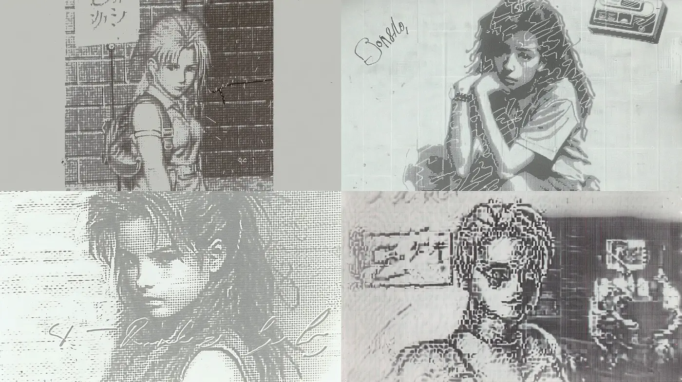 Monochromatic Etched Portraiture with Cross-Hatching and Grayscale Tones - Midjourney sref style