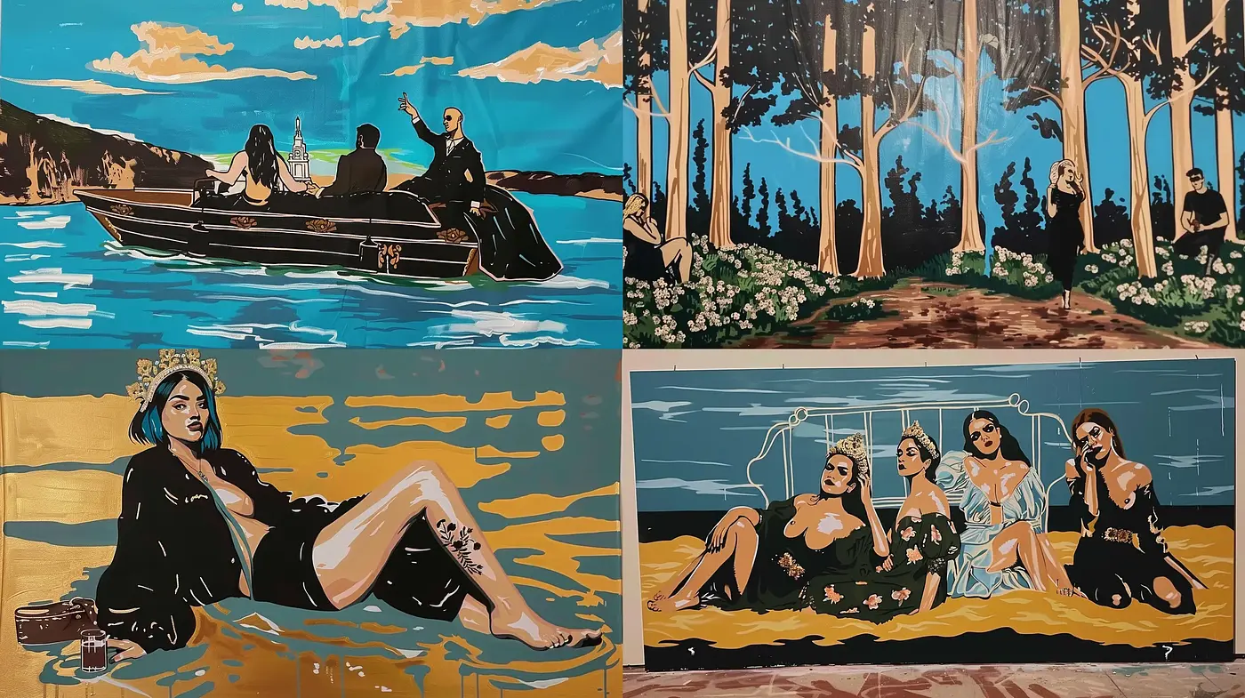 Modern Retrospective Fusion With Rich Earthy Tones - Midjourney sref style