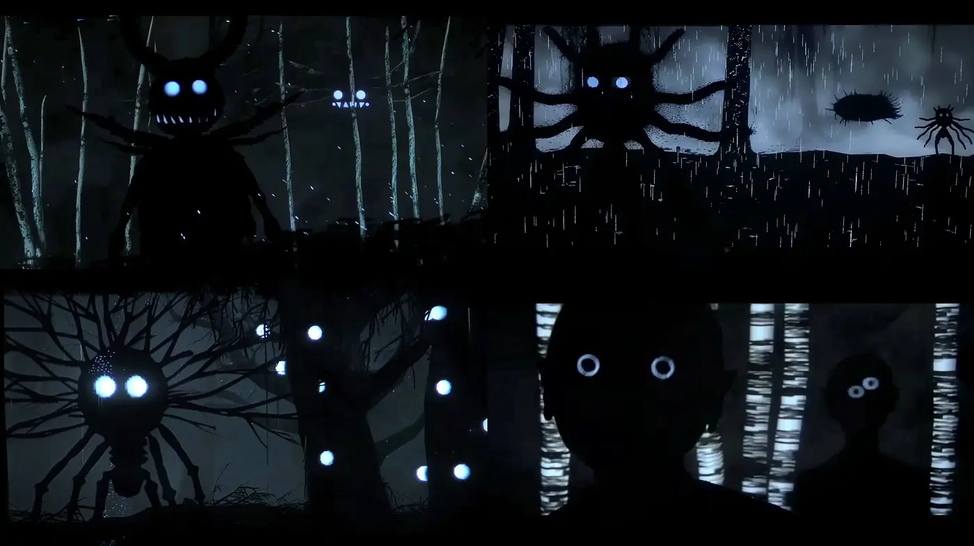 Ethereal Nocturne: An Homage to Shadowy Silhouettes and Luminous Contrasts - Midjourney sref style