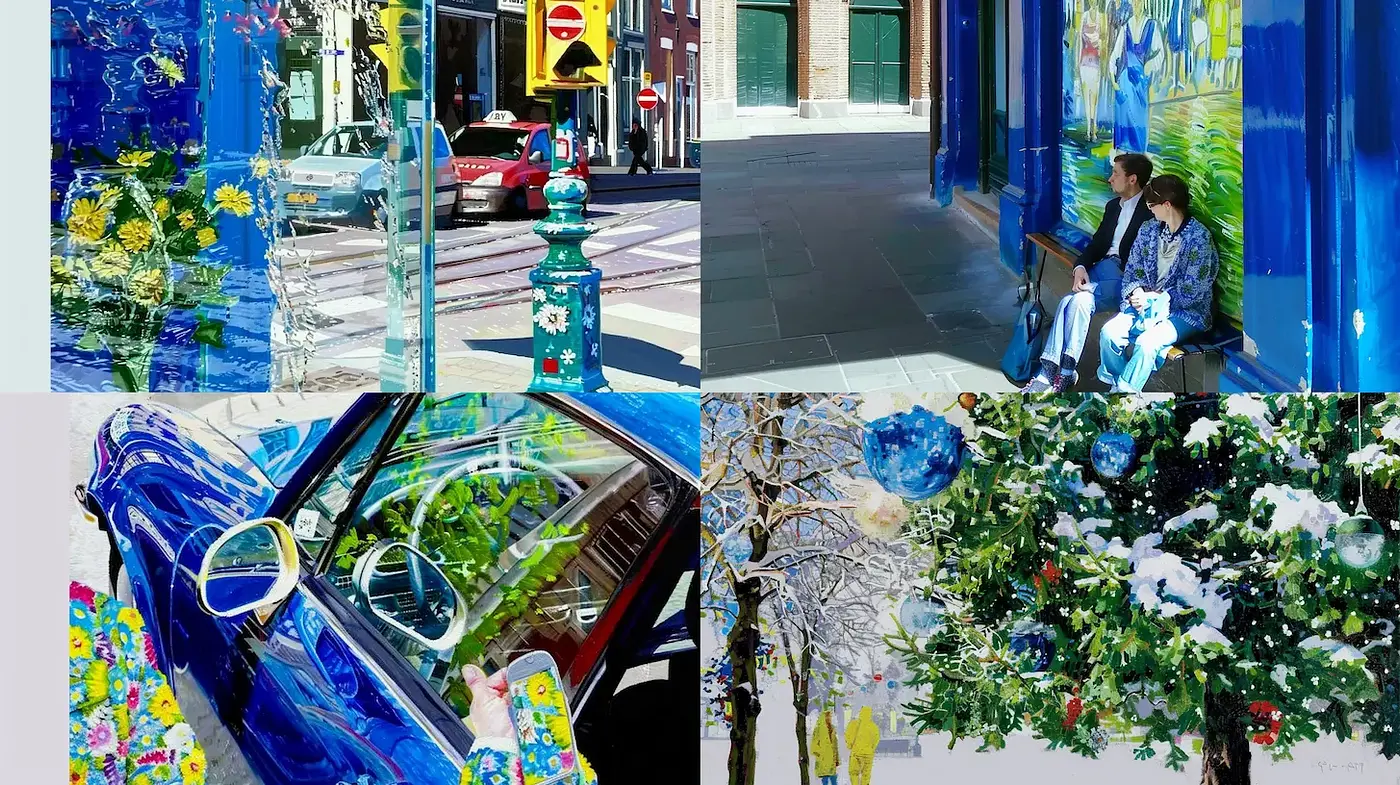 Vibrant and Whimsical Urban Landscapes with a Playful Touch - Midjourney sref style