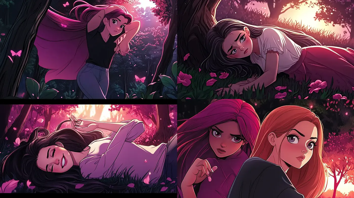 Twilight Hues in Enchanting Anime-Inspired Illustrations - Midjourney sref style