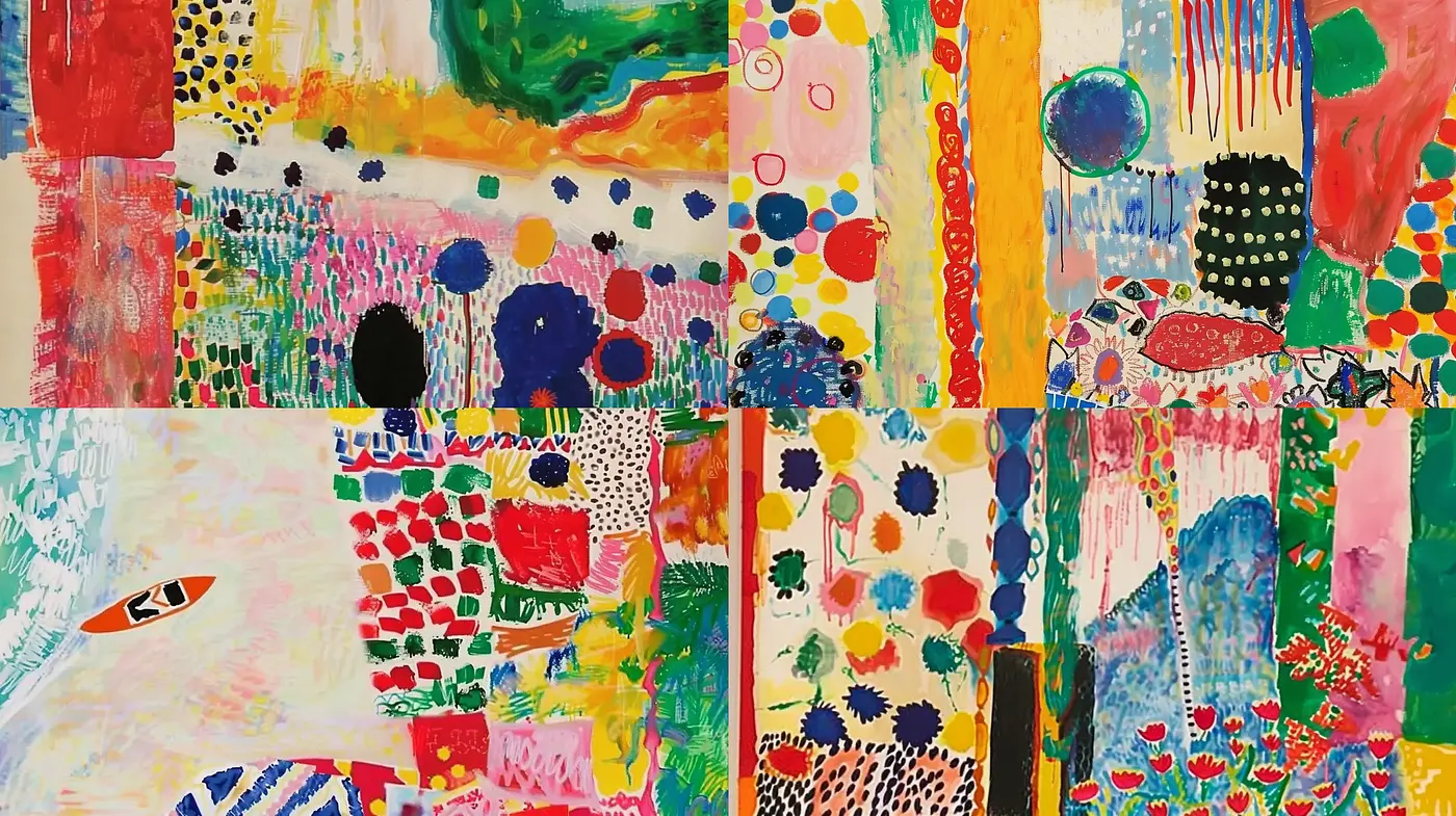 Abstract Expressionist Splash of Vivid Hues - Midjourney sref style