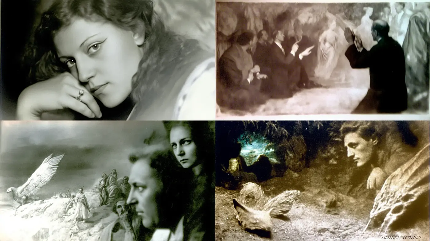 Ethereal Grayscale Dreamscape with Surrealist Overtones - Midjourney sref style