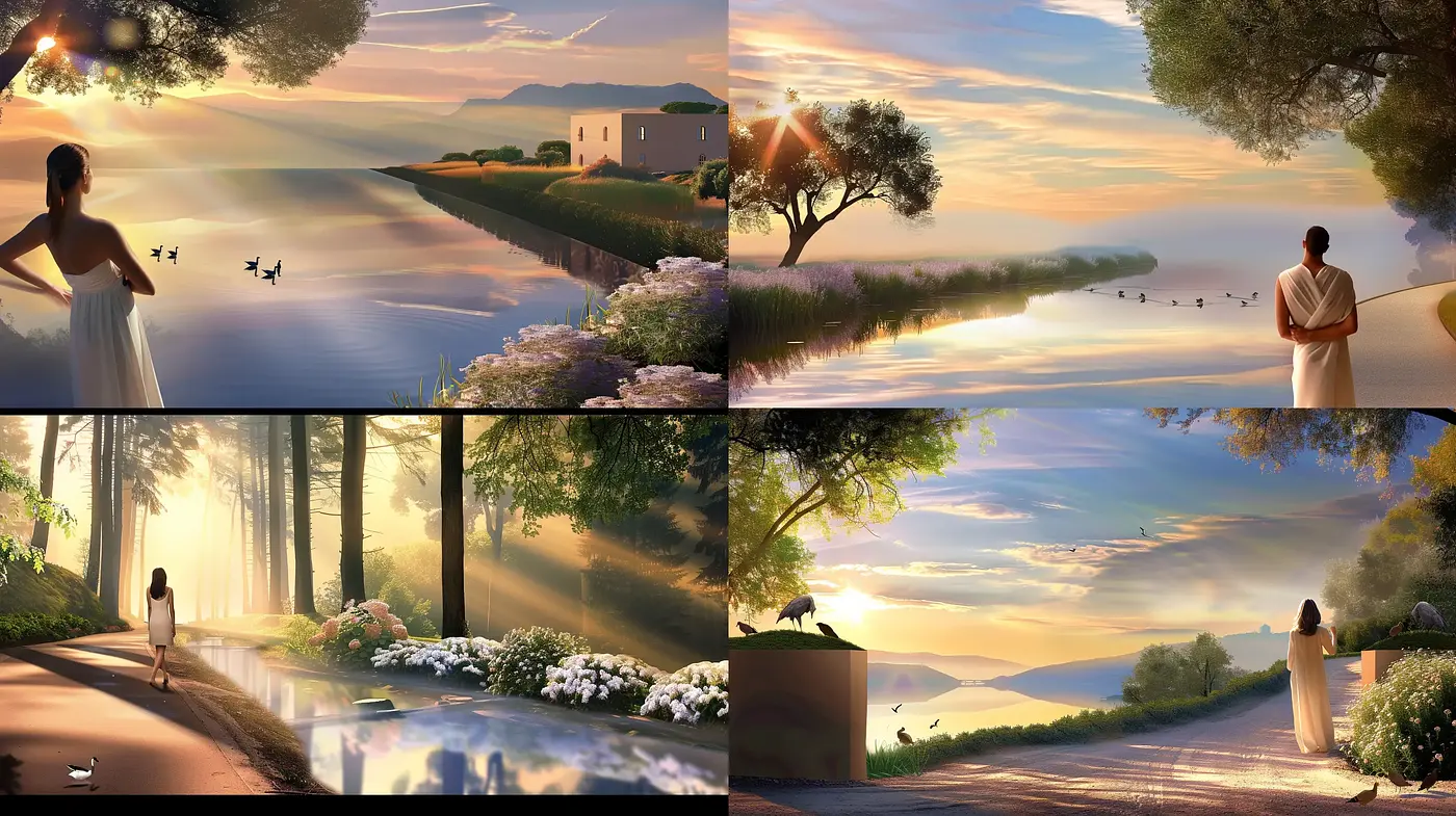 Serene Twilight Ambiance with Soft Realism - Midjourney sref style