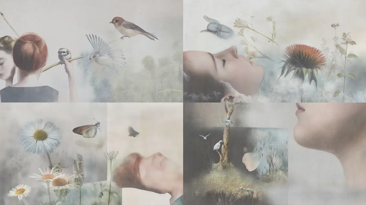 Ethereal Dreamscapes with Surrealist Nature Fusion - Midjourney sref style