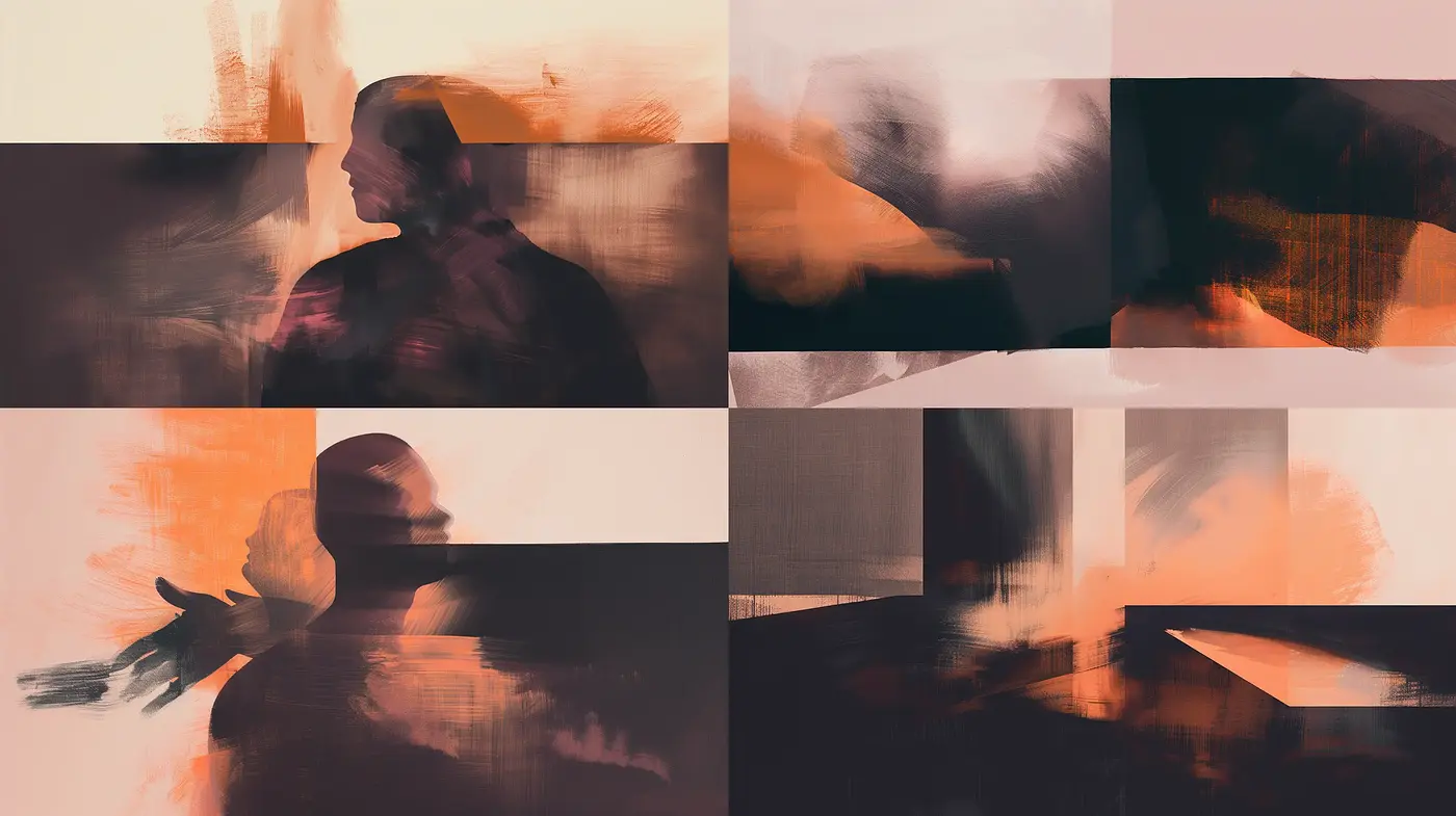 Abstract Expressionist Brushwork in Sepia and Sienna Hues - Midjourney sref style