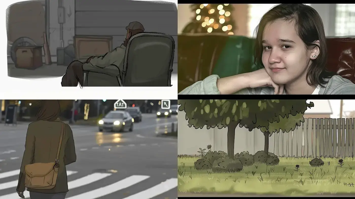 A Study in Minimalistic Storytelling with Subtle Emotional Depth - Midjourney sref style
