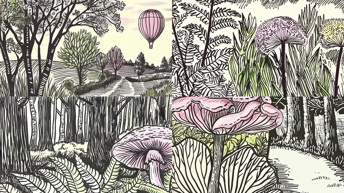 Whimsical Illustrations with a Playful and Surreal Quality - Midjourney sref style