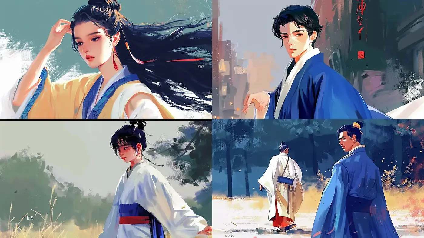 Dynamic and Ethereal Portraits with a Cultural Influence - Midjourney sref style