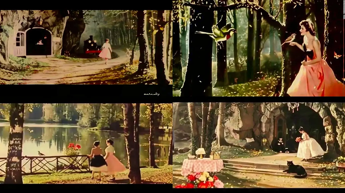 Enchanted Forest Reverie: A Stylized Homage to Vintage Fairy Tales and Classical Painting - Midjourney sref style