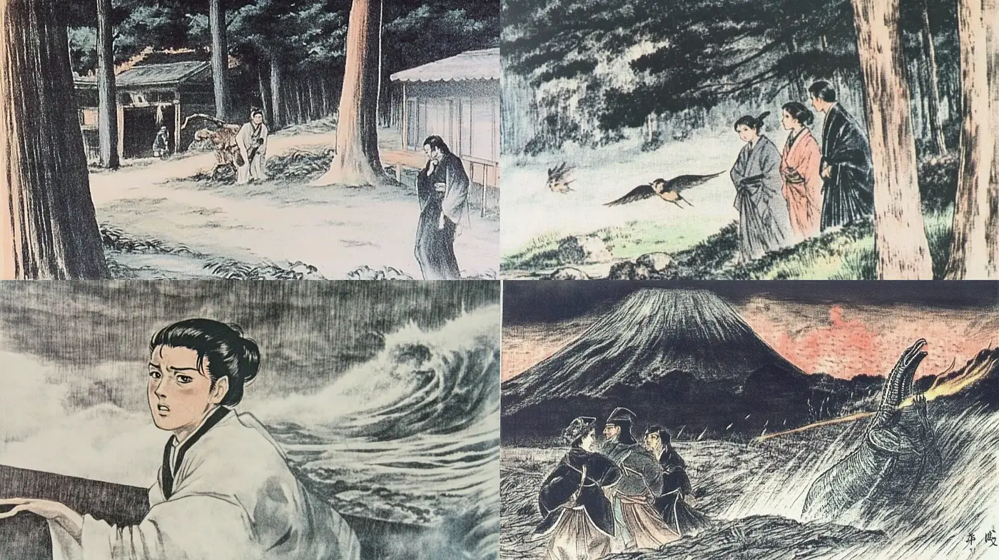 Ethereal Ukiyo-e Inspired Digital Tapestry - Midjourney sref style