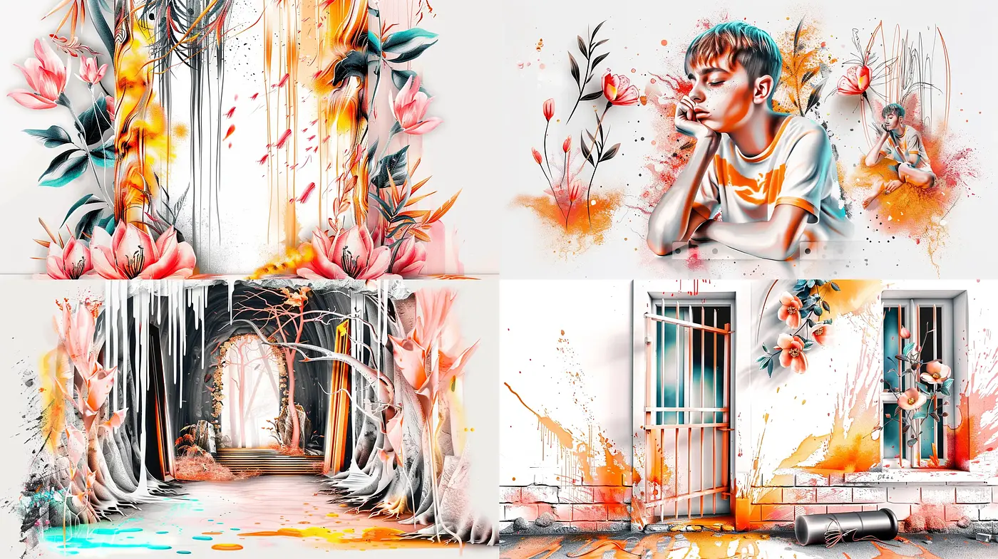 Surreal Botanical Dreamscape with Vibrant Pastel Tones - Midjourney sref style